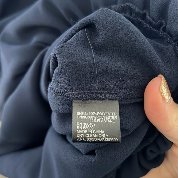 Gianni Bini Stella Navy Blue Ruffle Legs Jumpsuit Size 4 NWT Wedding Guest - Picture 7 of 10